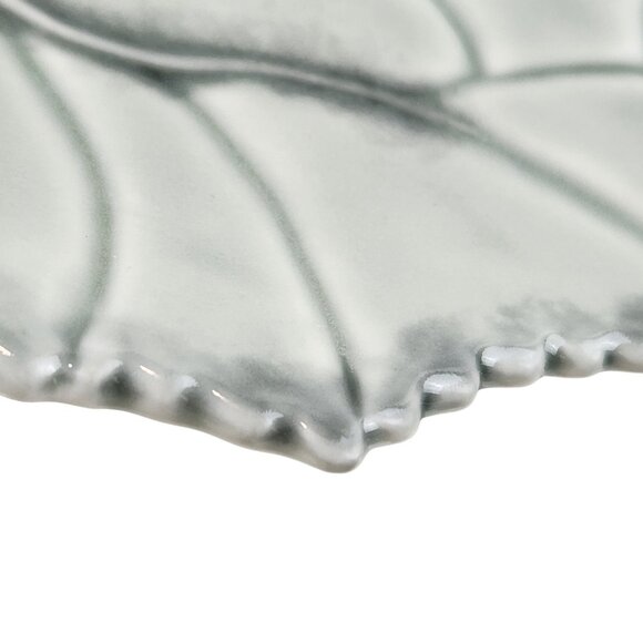 Christian Tortu Paris Leaf Plate VTG Ceramic Botanical Accent French Art Pottery - Picture 5 of 10